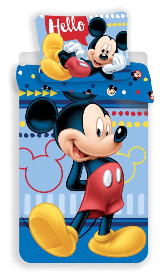 Povlečení Mickey 004 Hello 140x200, 70x90 cm - Licencirana posteljina