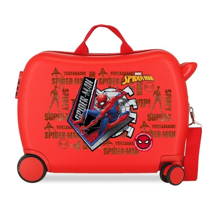 JOUMMABAGS Dječji kovčeg na kotačima Spiderman Great Power crveni MAXI ABS plastika, 50x38x20 cm, volumen 34 l - Kovčezi - guralice