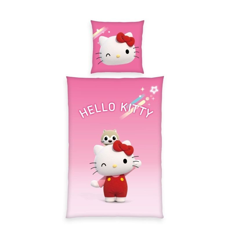 HERDING Posteljina Hello Kitty Super Stile Pamuk, 140/200, 70/90 cm - Posteljina sa licencijom