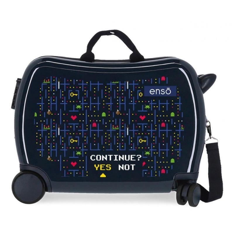 JOUMMABAGS Dječji kofer na kotačima Enso Gamer Navy MAXI ABS plast, 50x38x20 cm, volumen 34 l - Kovčezi - guralice