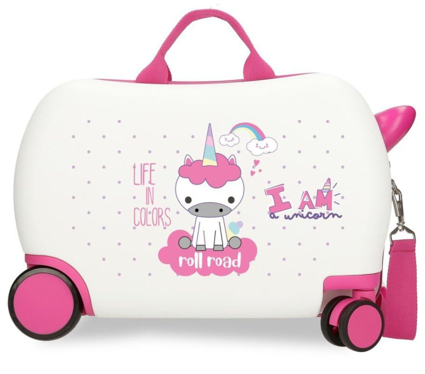 JOUMMABAGS Dječji kofer na kotačima Roll Road I am Unicorn white ABS plast, 45 cm - Kovčezi - guralice