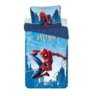 JERRY FABRICS Posteljina Spiderman Blue 04 Pamuk, 140/200, 70/90 cm