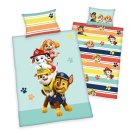 HERDING Posteljina za dječji krevetić Paw Patrol stripe Pamuk, 100/135, 40/60 cm