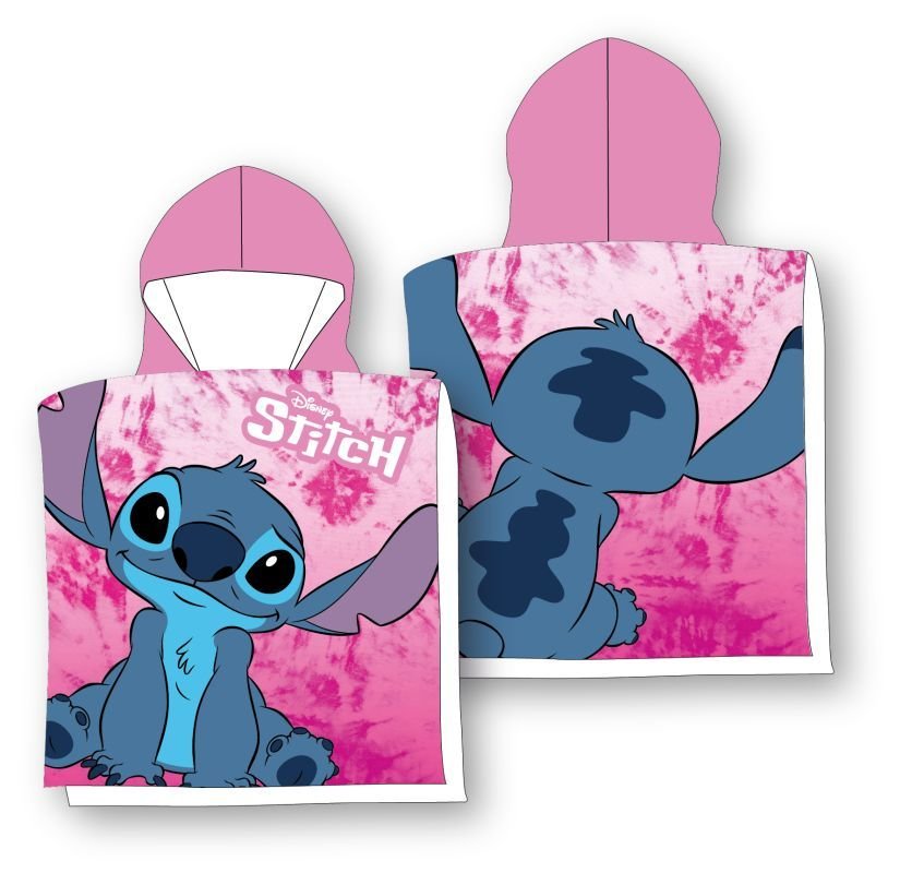 Ručnici, ponchos, ogrtači - ponchos - FARO Pončo Lilo and Stitch pink Bavlna - Froté, 55/110 cm FARO Pončo Lilo and Stitch pink Bavlna - Froté, 55/110 cm - ponchos