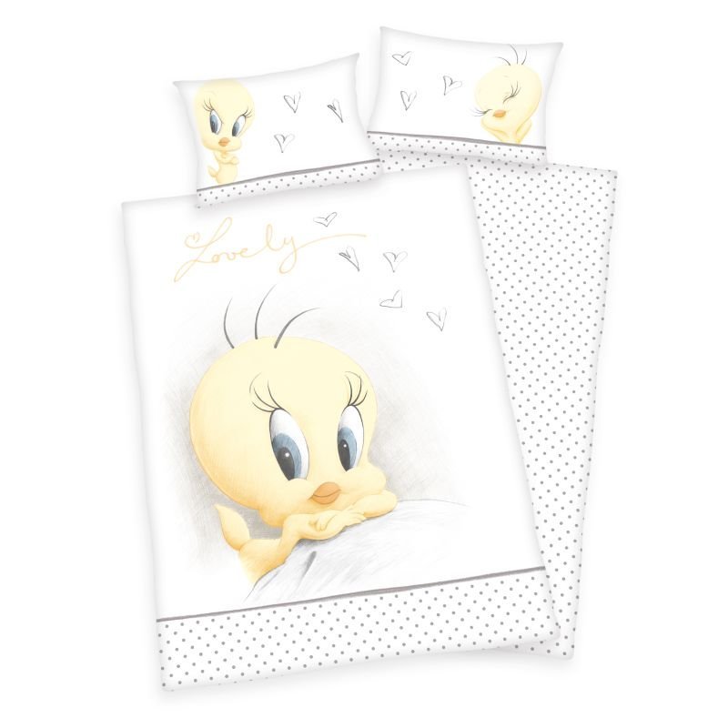 Posteljina za dječji krevetić - HERDING Posteljina za dječji krevetić Looney Tunes Tweety Bio Pamuk Bio Pamuk, 100/135, 40/60 cm HERDING Posteljina za dječji krevetić Looney Tunes Tweety Bio Pamuk Bio Pamuk, 100/135, 40/60 cm - Posteljina za dječji krevetić