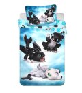 JERRY FABRICS Posteljina za dječji krevetić Kako izdresirati zmaja Babies baby Pamuk, 100/135, 40/60 cm