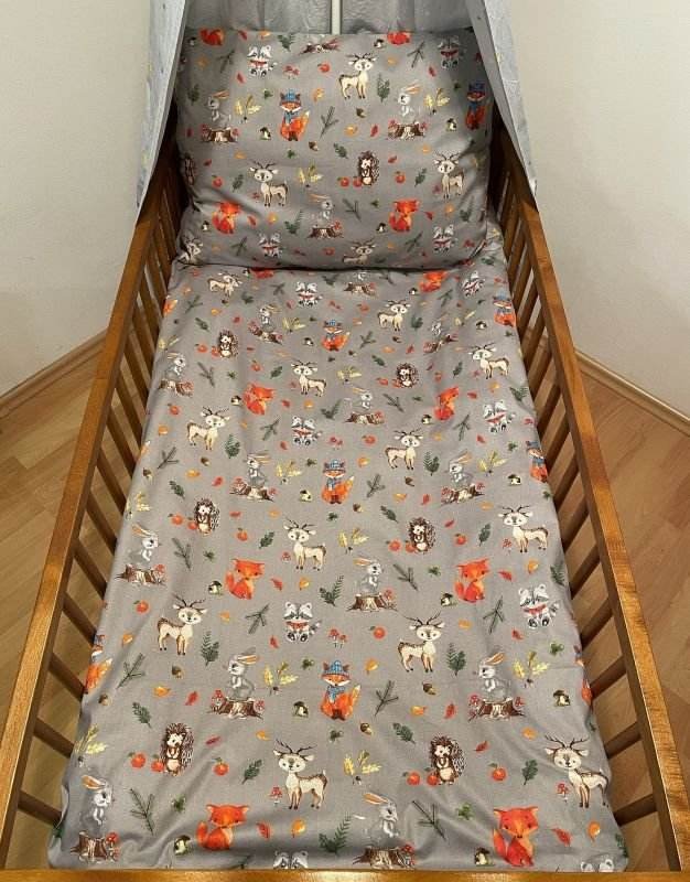 Posteljina za dječji krevetić - SDS Posteljina za dječji krevetić Šumske životinje Pamuk, 90/130, 45/60 cm SDS Posteljina za dječji krevetić Šumske životinje Pamuk, 90/130, 45/60 cm - Posteljina za dječji krevetić