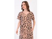 Žene Ženske noćne spavaćice Nadměrné dámské noční košile - Ženska kućna haljina s kratkim rukavima Leopard Ženska kućna haljina s kratkim rukavima Leopard
