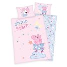 Posteljina za dječji krevetić - HERDING Posteljina za dječji krevetić Peppa Pig Stars Pamuk, 100/135, 40/60 cm HERDING Posteljina za dječji krevetić Peppa Pig Stars Pamuk, 100/135, 40/60 cm
