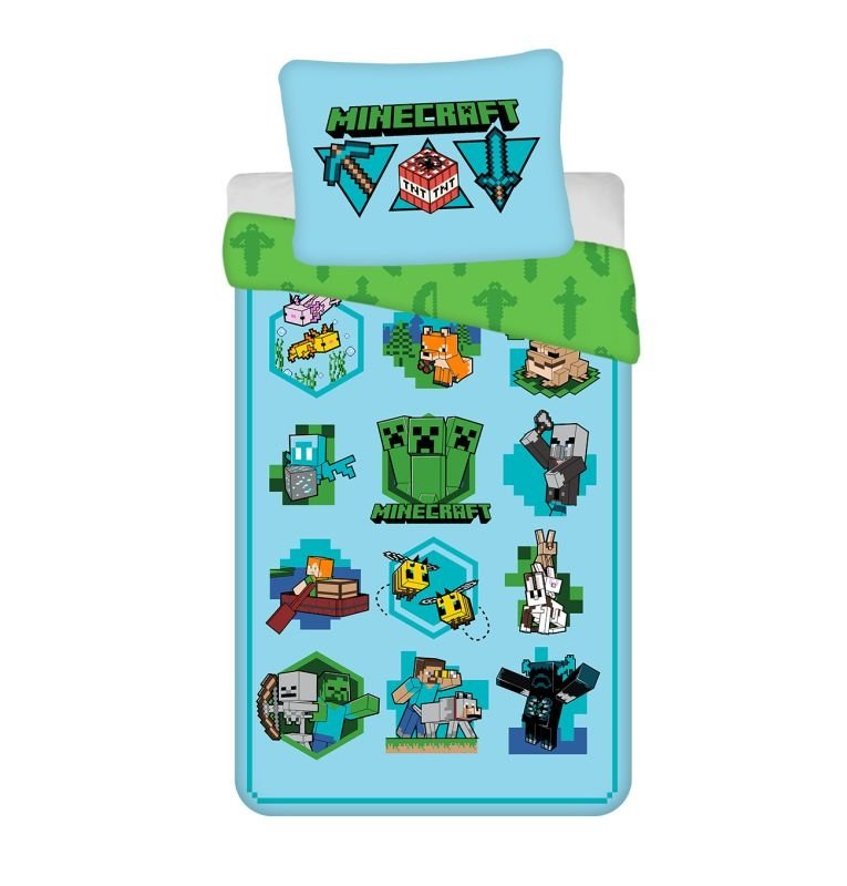 Posteljina sa licencijom - JERRY FABRICS Posteljina Minecraft Lets play Pamuk, 140/200, 70/90 cm JERRY FABRICS Posteljina Minecraft Lets play Pamuk, 140/200, 70/90 cm - Posteljina sa licencijom