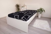 Plahte - JERRY FABRICS Plahta od mikroplyša Crno-bijeli kvadrati Poliester, 90/200 cm JERRY FABRICS Plahta od mikroplyša Crno-bijeli kvadrati Poliester, 90/200 cm