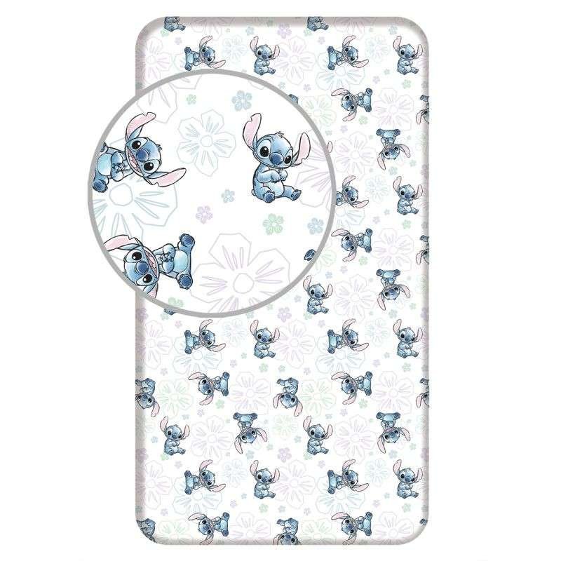 Plahte - plahte sa licencijom - JERRY FABRICS Plahta Lilo and Stitch Ohana White Pamuk, 90/200 cm JERRY FABRICS Plahta Lilo and Stitch Ohana White Pamuk, 90/200 cm - plahte sa licencijom