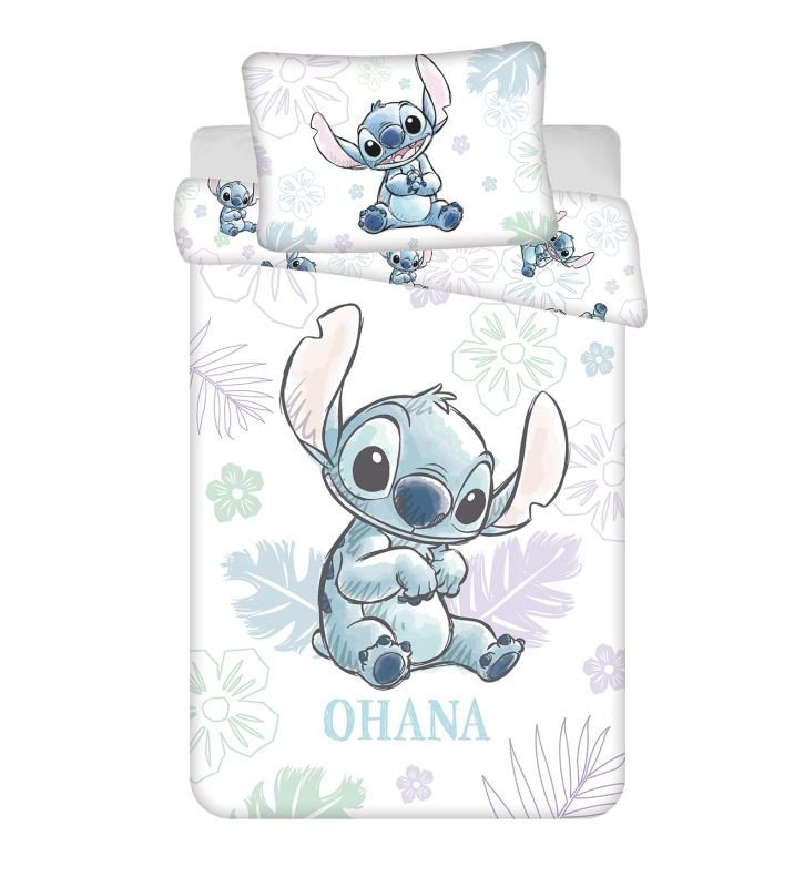 Posteljina za dječji krevetić - JERRY FABRICS Posteljina za dječji krevetić Lilo and Stitch Ohana White baby Pamuk, 100/135, 40/60 cm JERRY FABRICS Posteljina za dječji krevetić Lilo and Stitch Ohana White baby Pamuk, 100/135, 40/60 cm - Posteljina za dječji krevetić