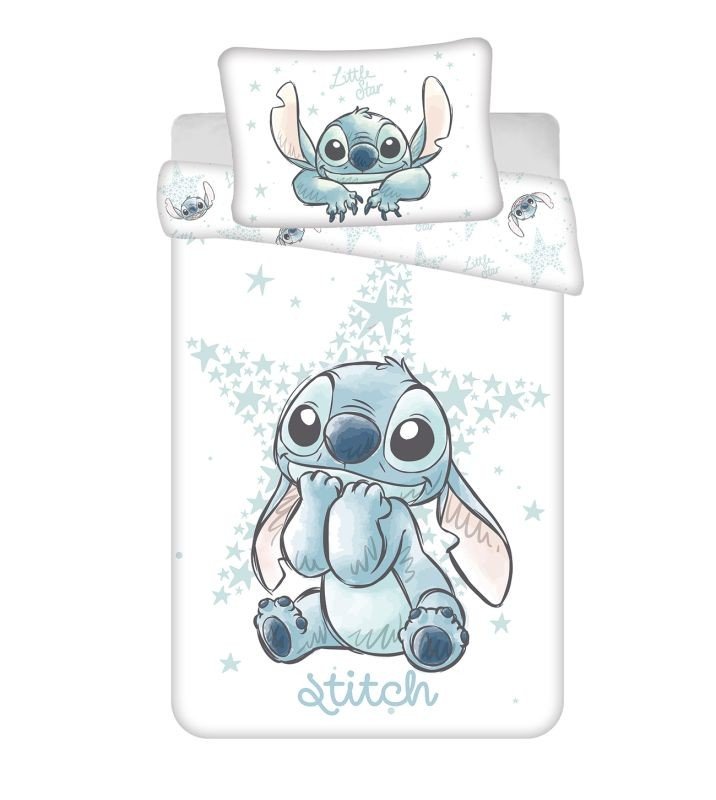Posteljina za dječji krevetić - JERRY FABRICS Dječja posteljina Lilo and Stitch White Star baby Pamuk, 100/135, 40/60 cm JERRY FABRICS Dječja posteljina Lilo and Stitch White Star baby Pamuk, 100/135, 40/60 cm - Posteljina za dječji krevetić