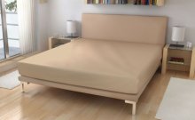 Polášek Nepropusna napeta jersey plahta bijela kava Pamuk, poliuretanski premaz, 90/200 cm