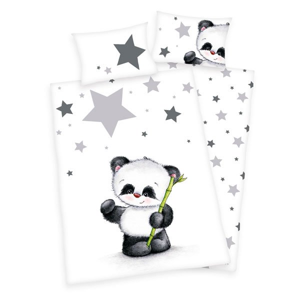 Posteljina za dječji krevetić - Posteljina za dječji krevetić Panda 100/135, 40/60 Posteljina za dječji krevetić Panda 100/135, 40/60 - Posteljina za dječji krevetić