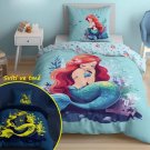 DETEXPOL Posteljina Svjetleća Sirena Pamuk, 140/200, 70/80 cm Posteljina sa licencijom