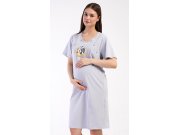 Ženska noćna košulja za dojilje Hello baby Žene - Ženske noćne spavaćice - Dojilica noćna spavaćica - Dojilica noćna košulja s kratkim rukavima