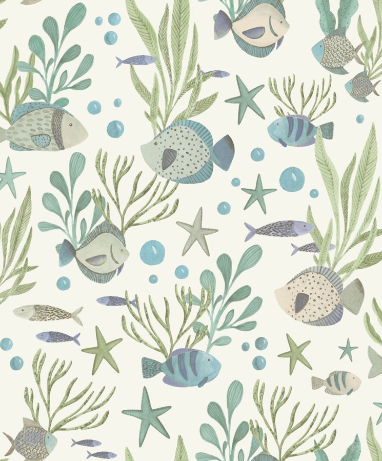 Grandeco - Dječja flis tapeta za zid, podvodni svijet, LD3309 | Ljepilo besplatno Dječja flis tapeta za zid, podvodni svijet, LD3309 | Ljepilo besplatno - Grandeco