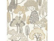 Grandeco - Dječja flis tapeta za zid, bež, stabla, LD2103 | Ljepilo besplatno Dječja flis tapeta za zid, bež, stabla, LD2103 | Ljepilo besplatno