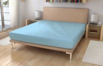 Polášek Jersey plahta Pamuk 150g/m2, 140/200 Svijetloplava cm Plahte - Jersey 140x200