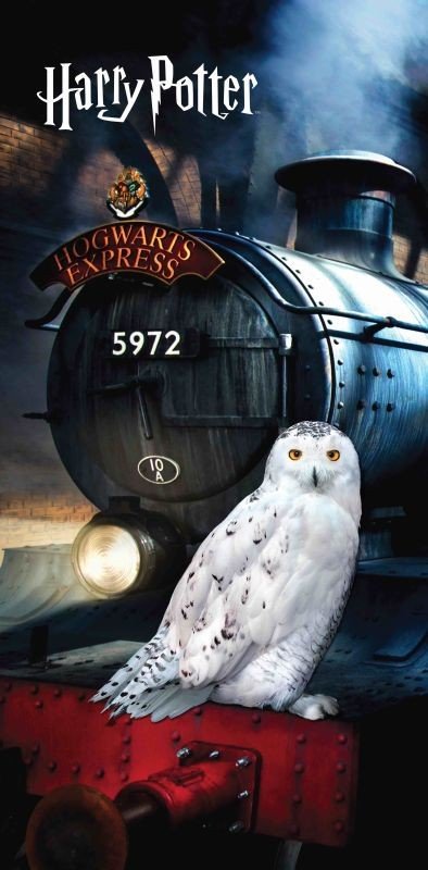 Ručnici, ponchos, ogrtači - ručnici za plažu - JERRY FABRICS Ručnik Harry Potter Hedwig Pamuk - Frotir, 70/140 cm JERRY FABRICS Ručnik Harry Potter Hedwig Pamuk - Frotir, 70/140 cm - ručnici za plažu