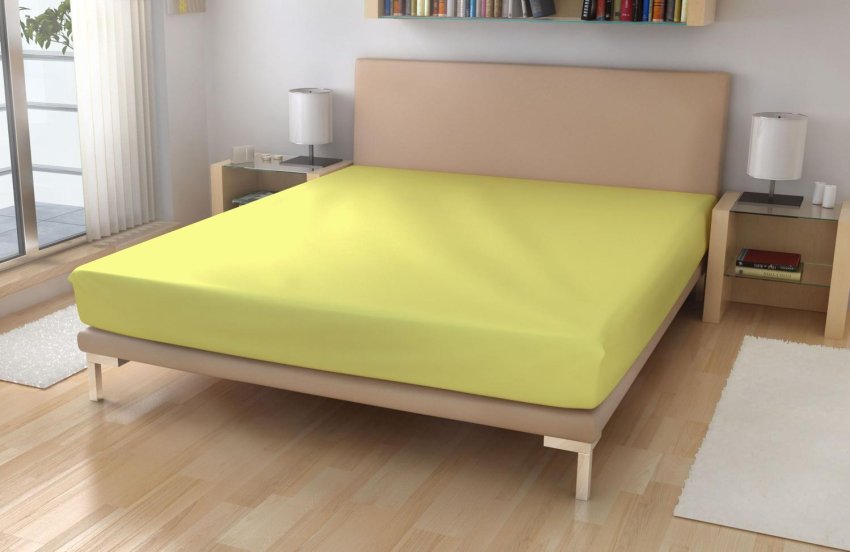 Posteljina sportski klubovi - Jersey 60x120 - Polášek Nepropusna napeta jersey plahta svijetložuta 60/120 Polášek Nepropusna napeta jersey plahta svijetložuta 60/120 - Jersey 60x120