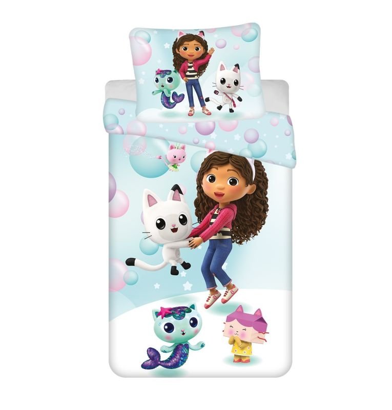 JERRY FABRICS Posteljina Gabin čarobni kućica Bubbles micro Poliester - mikrovlakno, 140/200, 70/90 cm - Posteljina sa licencijom