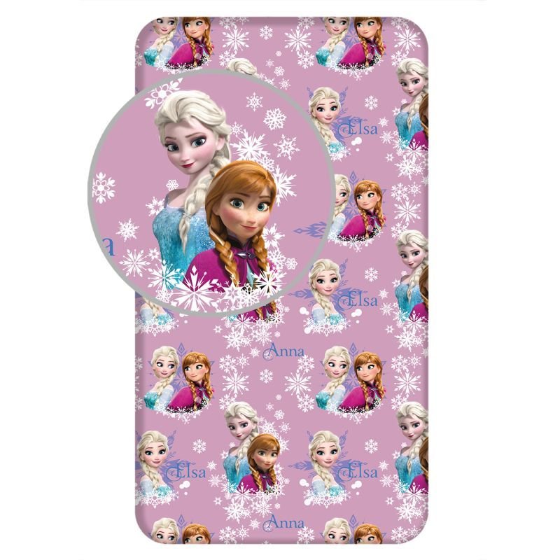 JERRY FABRICS Plahta Snježno Kraljevstvo Duo sisters 02 Pamuk, 90/200 cm - plahte sa licencijom