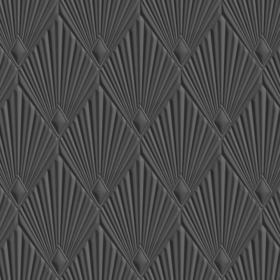 Zambaiti Parati - Luksuzna geometrijska flis tapeta za zid | sivo-crna | Art deco | Z30324 | Ljepilo besplatno Luksuzna geometrijska flis tapeta za zid | sivo-crna | Art deco | Z30324 | Ljepilo besplatno - Zambaiti Parati