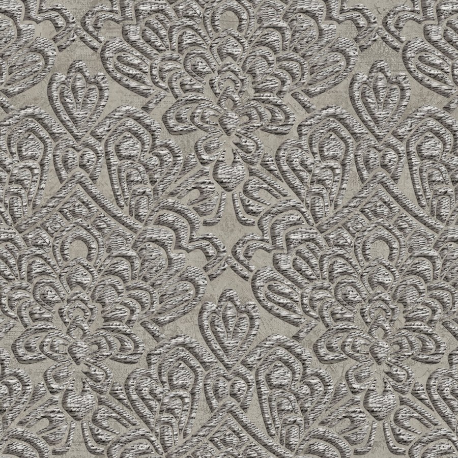 Luksuzna siva dvoranska flis tapeta za zid | Z18935 | Ljepilo besplatno - Zambaiti Parati