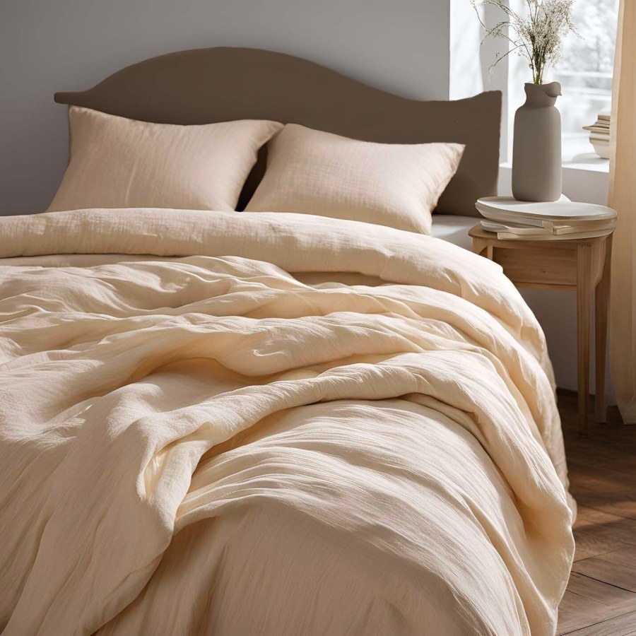 Luksuzna posteljina - Posteljina muslin Krem 140x200, 70x90 cm Posteljina muslin Krem 140x200, 70x90 cm - Luksuzna posteljina
