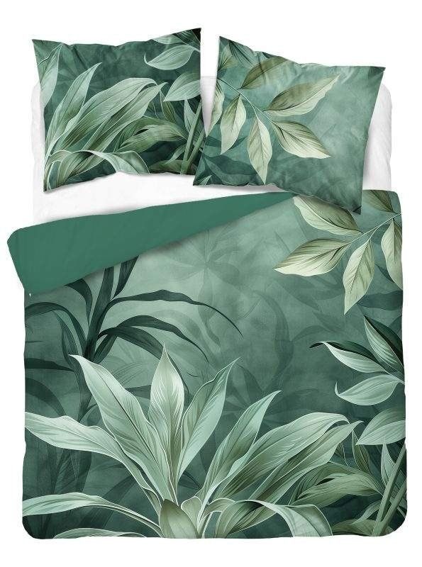 Posteljina klasičan uzorak - DETEXPOL Francuska posteljina 3D Listovi zelena micro Poliester - mikrovlakna, 220/200, 2x70/80 cm DETEXPOL Francuska posteljina 3D Listovi zelena micro Poliester - mikrovlakna, 220/200, 2x70/80 cm - Posteljina klasičan uzorak