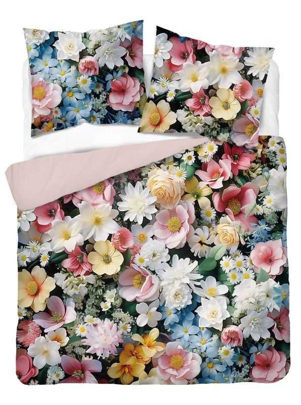 DETEXPOL Francuska posteljina 3D Ljetno cvijeće krem mikro Poliester - mikrovlákno, 220/200, 2x70/80 cm - Posteljina foto print