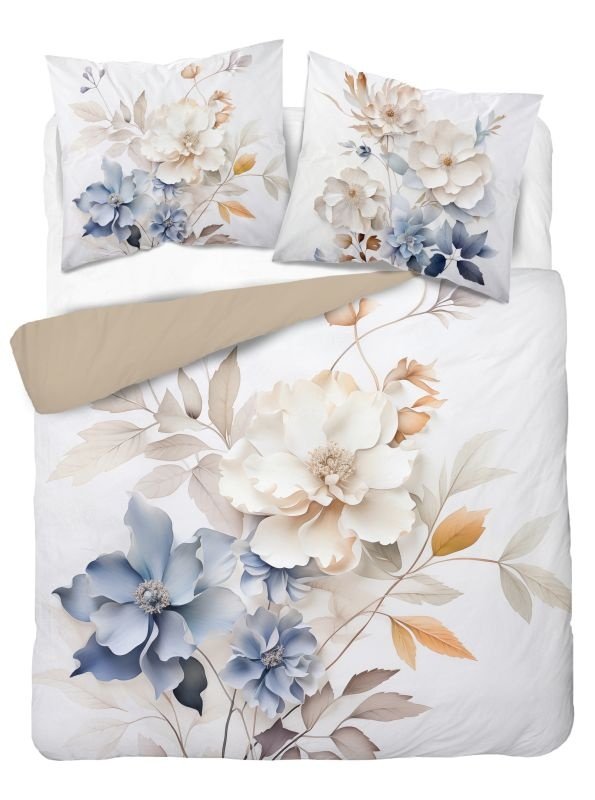 Posteljina foto print - DETEXPOL Francuska posteljina 3D Cvjetovi na bijelom micro Poliester - mikrovlakno, 220/200, 2x70/80 cm DETEXPOL Francuska posteljina 3D Cvjetovi na bijelom micro Poliester - mikrovlakno, 220/200, 2x70/80 cm - Posteljina foto print