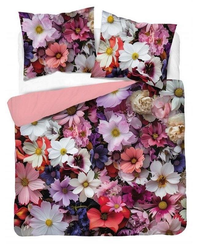 Posteljina foto print - DETEXPOL Francuska posteljina 3D Ljetno cvijeće breskva micro Poliester - mikrovlakno, 220/200, 2x70/80 cm DETEXPOL Francuska posteljina 3D Ljetno cvijeće breskva micro Poliester - mikrovlakno, 220/200, 2x70/80 cm - Posteljina foto print