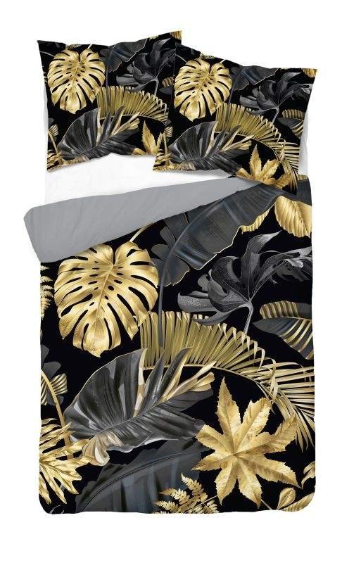 Posteljina foto print - DETEXPOL Francuska posteljina 3D Zlatno lišće micro Poliester - mikrovlakno, 220/200, 2x70/80 cm DETEXPOL Francuska posteljina 3D Zlatno lišće micro Poliester - mikrovlakno, 220/200, 2x70/80 cm - Posteljina foto print