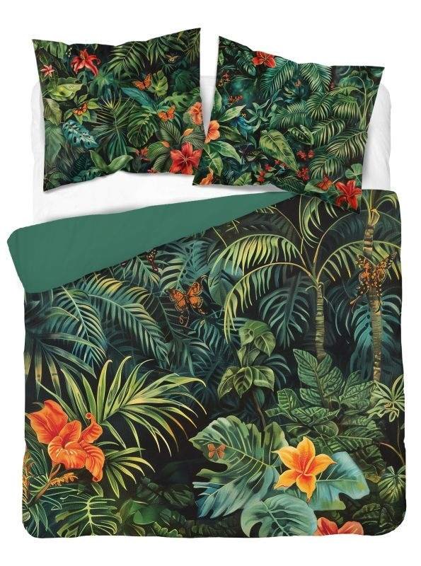 Posteljina foto print - DETEXPOL Francuska posteljina 3D Tropski vrt micro Poliester - mikrovlákno, 220/200, 2x70/80 cm DETEXPOL Francuska posteljina 3D Tropski vrt micro Poliester - mikrovlákno, 220/200, 2x70/80 cm - Posteljina foto print
