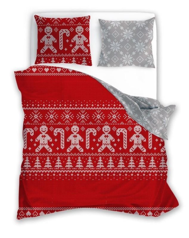 FARO Francuska božićna posteljina Scandic 065 Medenjak Pamuk, 220/200, 2x70/80 cm - Posteljina za mlade