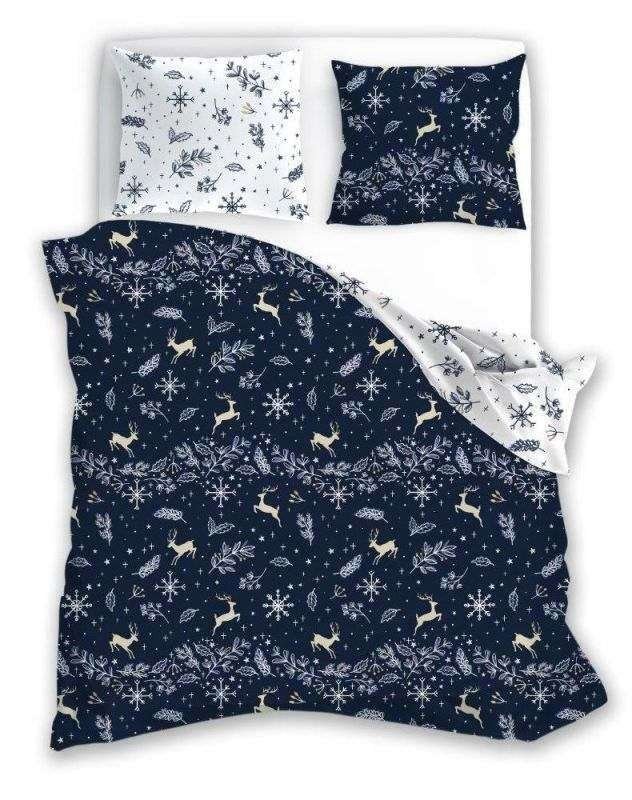 Posteljina za mlade - FARO Francuska božićna posteljina Scandic 068 Plava Pamuk, 220/200, 2x70/80 cm FARO Francuska božićna posteljina Scandic 068 Plava Pamuk, 220/200, 2x70/80 cm - Posteljina za mlade