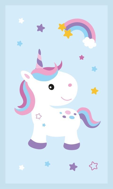 FARO Dječji ručnik Jednorog duga Pamuk - Frotir, 50/30 cm