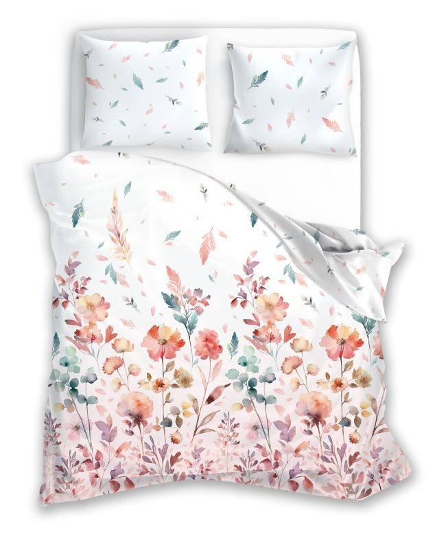 Posteljina foto print - FARO Francuska posteljina pamučni saten Milagro Verde 01 Cvjetići Pamuk - Saten, 220/200, 2x70/80 cm FARO Francuska posteljina pamučni saten Milagro Verde 01 Cvjetići Pamuk - Saten, 220/200, 2x70/80 cm - Posteljina foto print