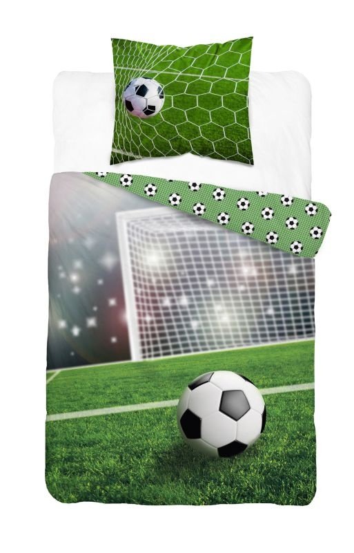 Posteljina foto print - DETEXPOL Posteljina Nogomet izravan udarac Pamuk, 140/200, 70/80 cm DETEXPOL Posteljina Nogomet izravan udarac Pamuk, 140/200, 70/80 cm - Posteljina foto print