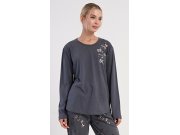 Ženska duga pidžama Lucia Žene - Ženska pidžama - Prevelike ženske pidžame - Prevelike ženske pidžame s dugim rukavima