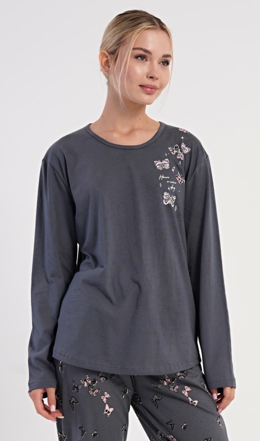 Žene - Ženska pidžama - Prevelike ženske pidžame - Prevelike ženske pidžame s dugim rukavima - Ženska duga pidžama Lucia Ženska duga pidžama Lucia - Prevelike ženske pidžame s dugim rukavima