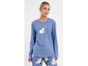 Ženska duga pidžama Medo i pingvin Žene - Ženska pidžama - Ženske pidžame s dugim rukavima