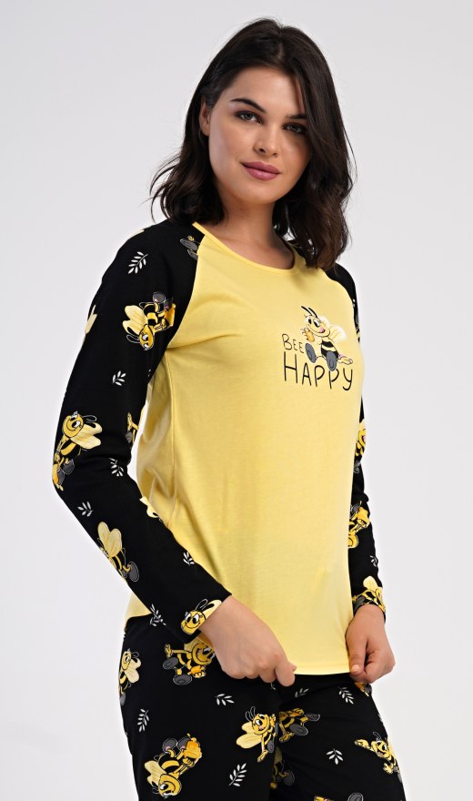 Ženska duga pidžama Pčelica - Ženske pidžame s dugim rukavima