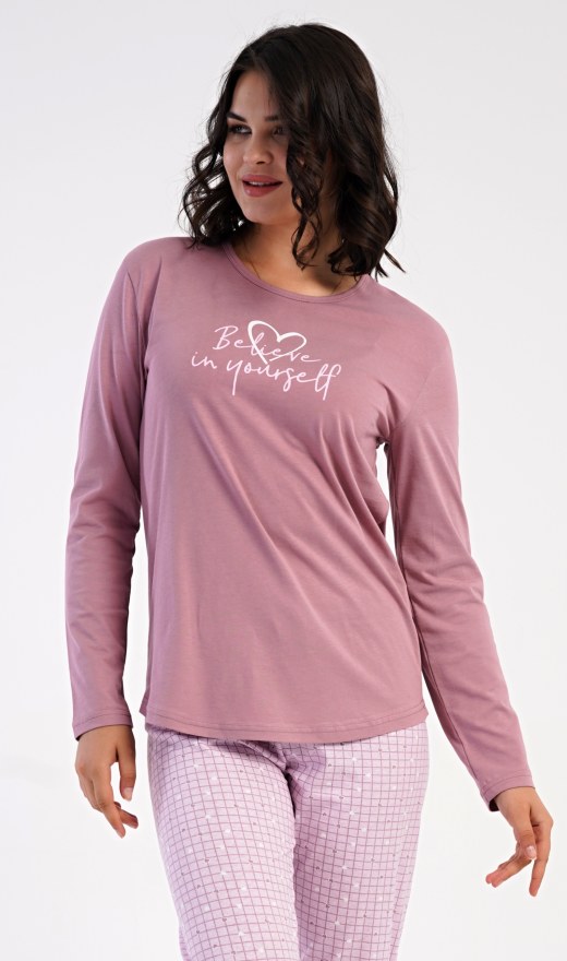 Ženska duga pidžama Believe - Ženske pidžame s dugim rukavima