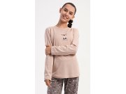 Dječja pidžama duga Sob Djeca - Djevojke - Djevojačke pidžame - Djevojačke pidžame s dugim rukavima