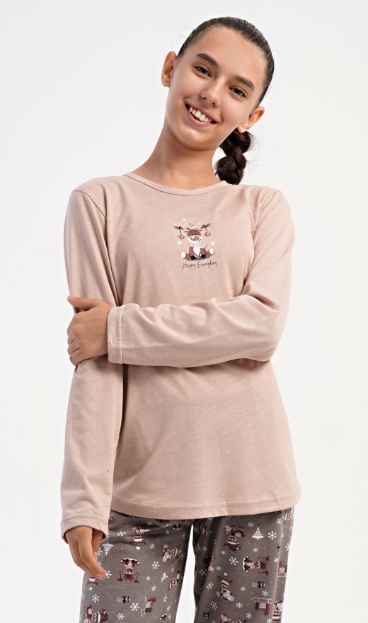 Dječja pidžama duga Sob - Djevojačke pidžame s dugim rukavima